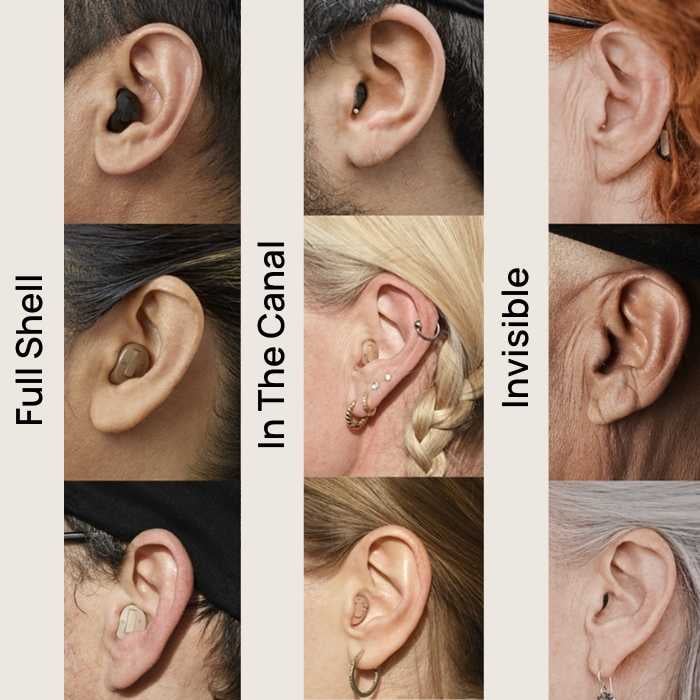 Oticon Own Sizes Shown In Ear