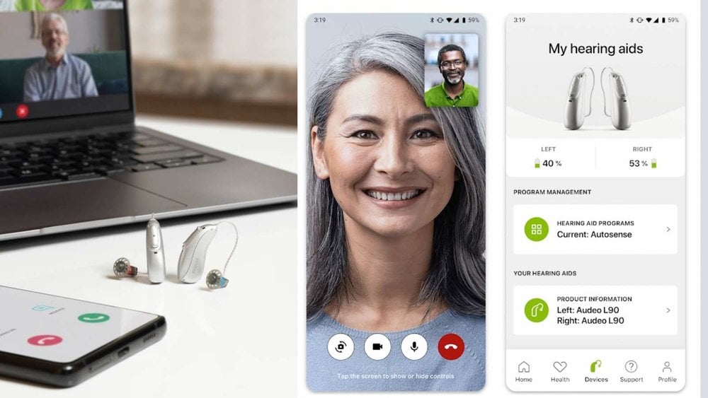 Lumity hearing aids using the myPhonak app