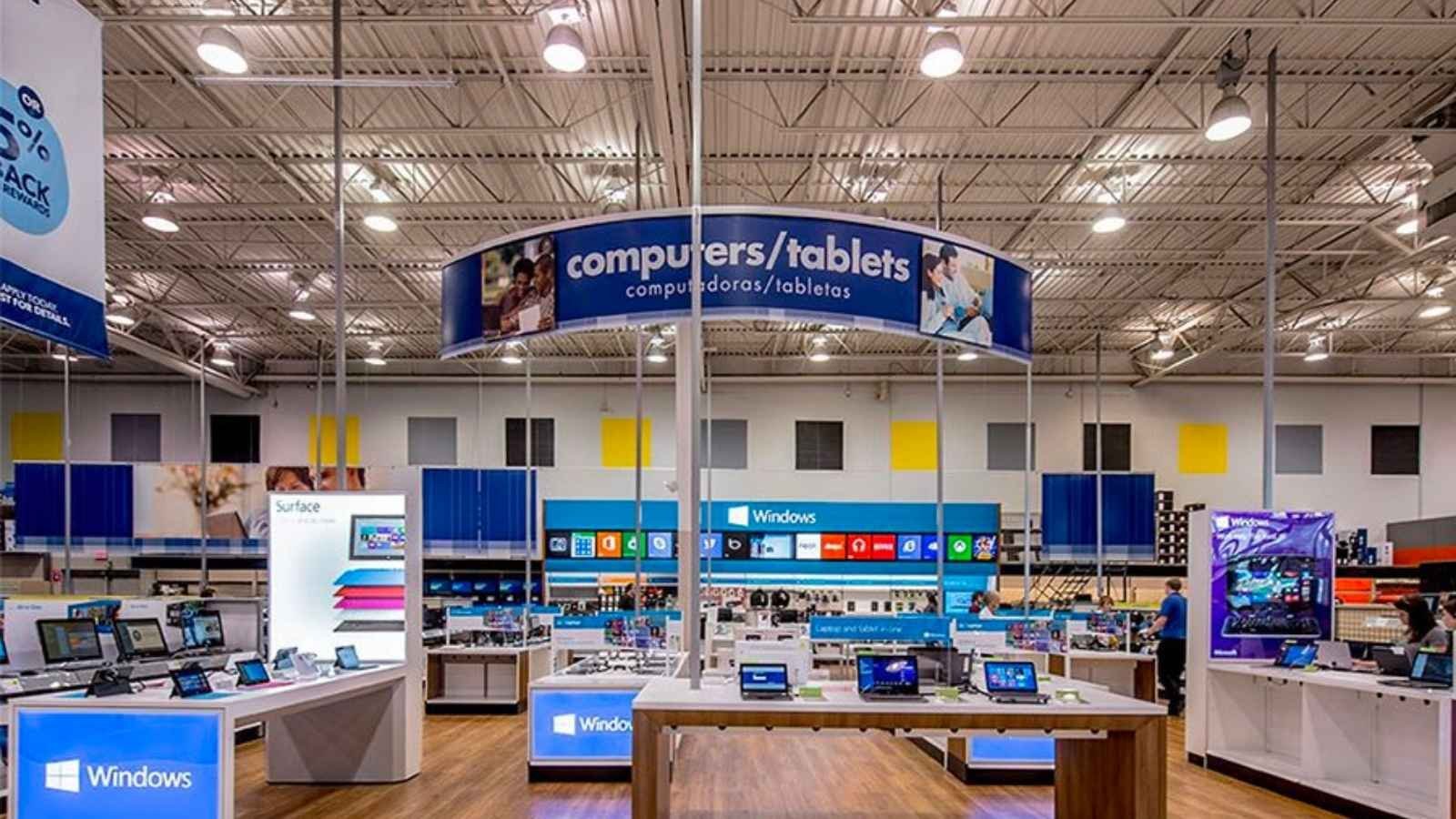 Image of a Best Buy store with OTC hearing aids