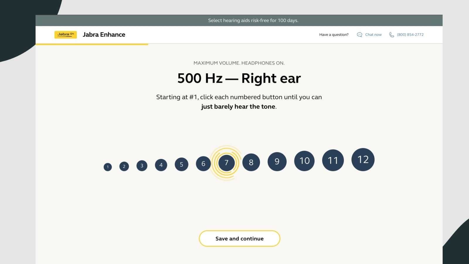 Jabra Enhance Select hearing test