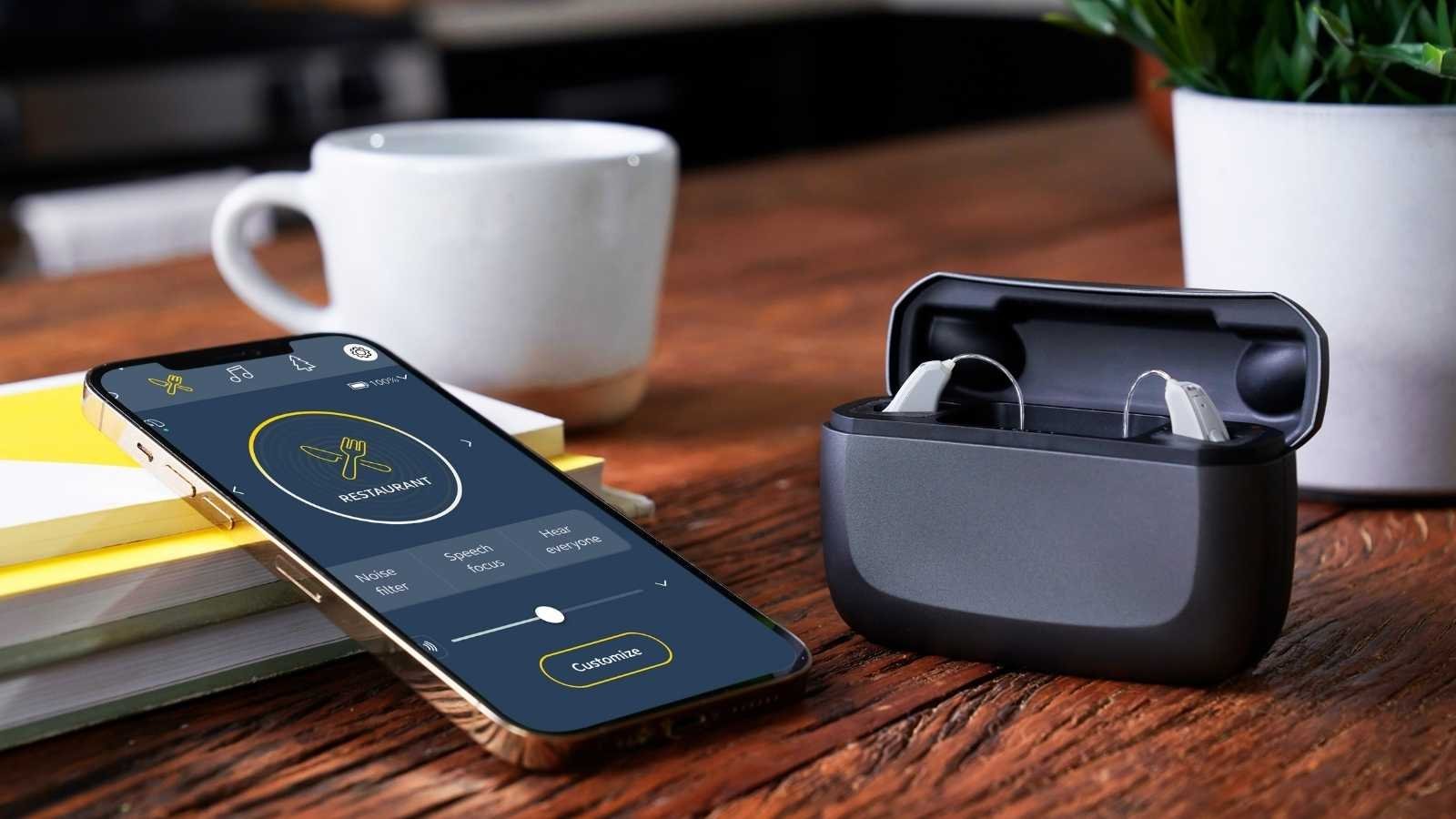 Jabra Enhance Select App paired to hearing aids